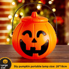 Halloween Retro Small Oil Lamp Pumpkin Lantern Ghost Lamp Luminous Night Light