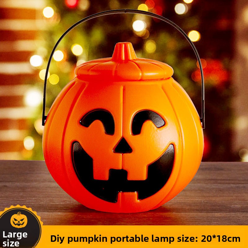 Halloween Retro Small Oil Lamp Pumpkin Lantern Ghost Lamp Luminous Night Light