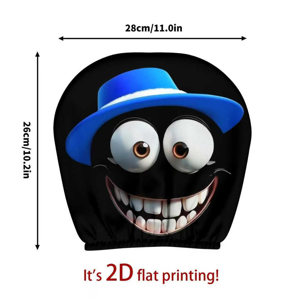 Elastic Car Print Headrest Covers