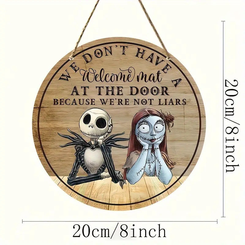 Halloween Stand Wooden Craft House Number Hanging Decoration