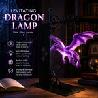 Library-decorated Floating Dragon Bookshelf Lamp