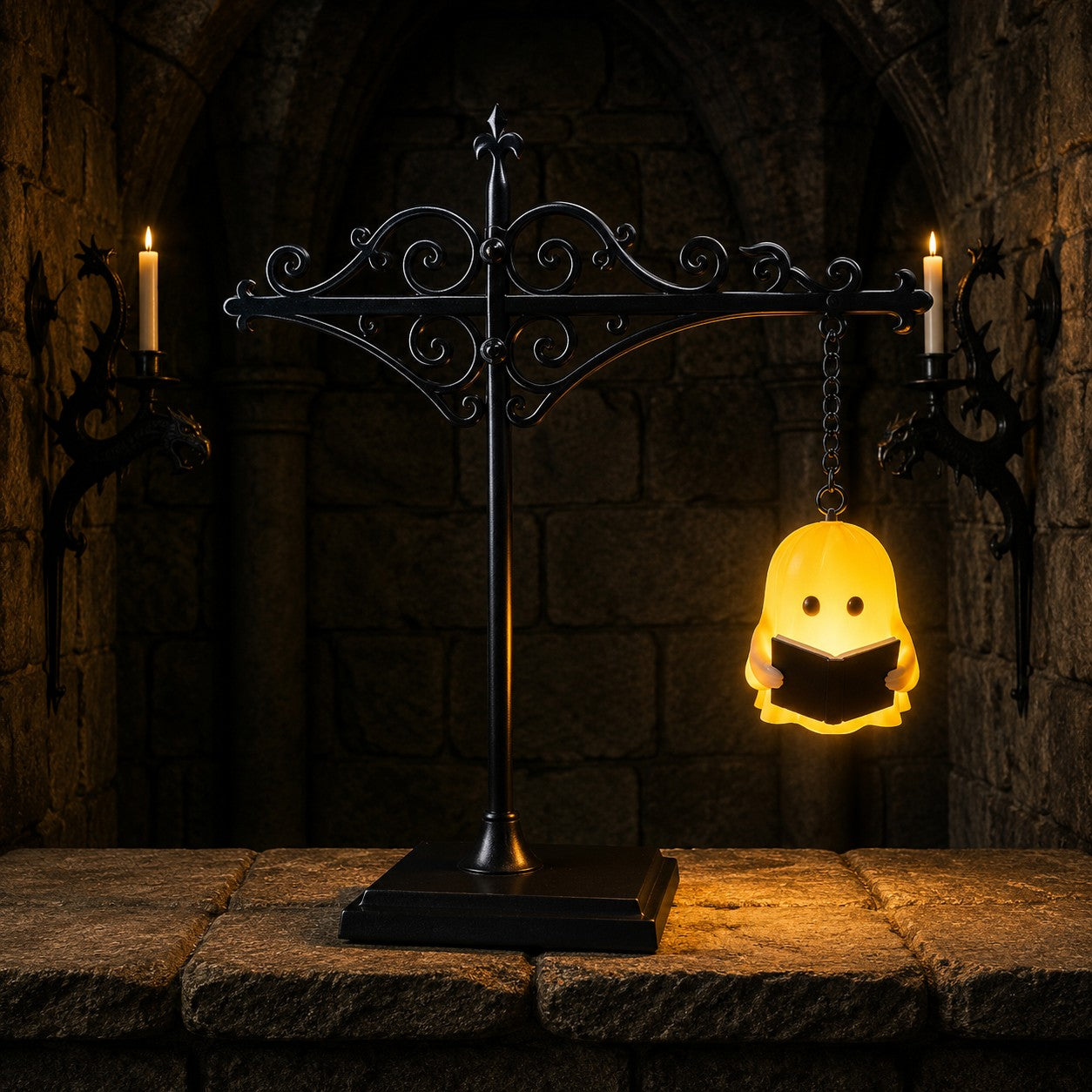 Ghost Reading Lantern – LED Bookshelf Night Light