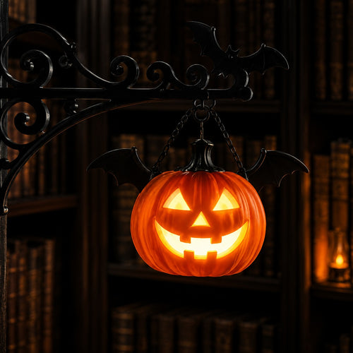 Bat Pumpkin Lantern – LED Bookshelf Night Light