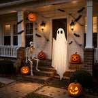 Large Hanging Swing Ghost Halloween Decoration with Lights