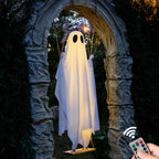 Large Hanging Swing Ghost Halloween Decoration with Lights