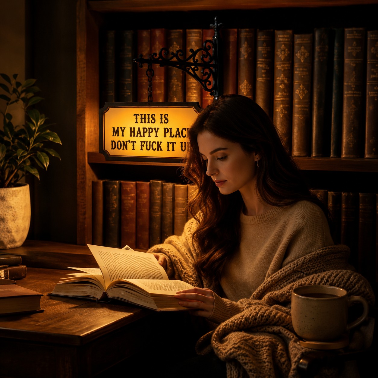 Library Lantern Decoration Bookshelf Lighting