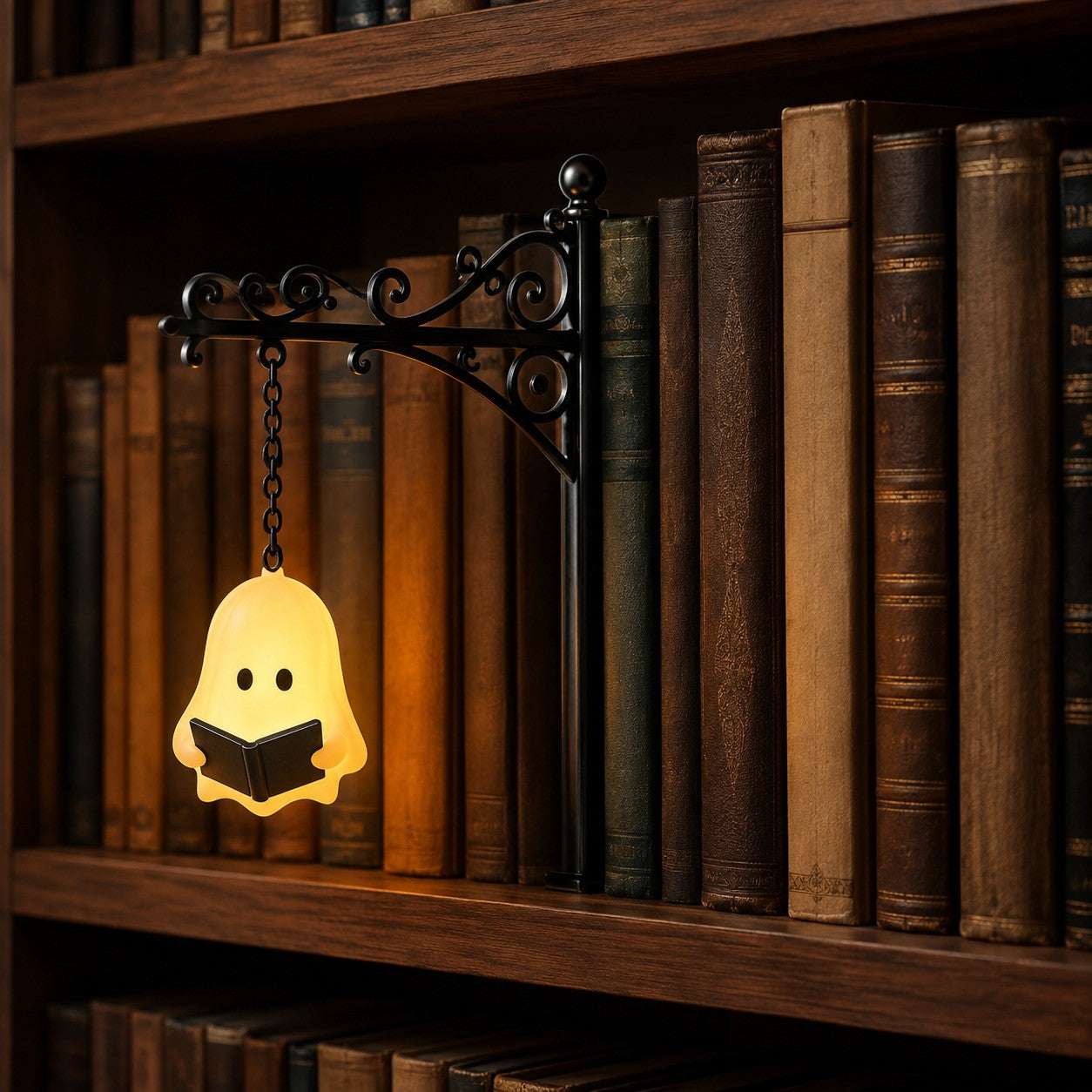 Ghost Reading Lantern – LED Bookshelf Night Light