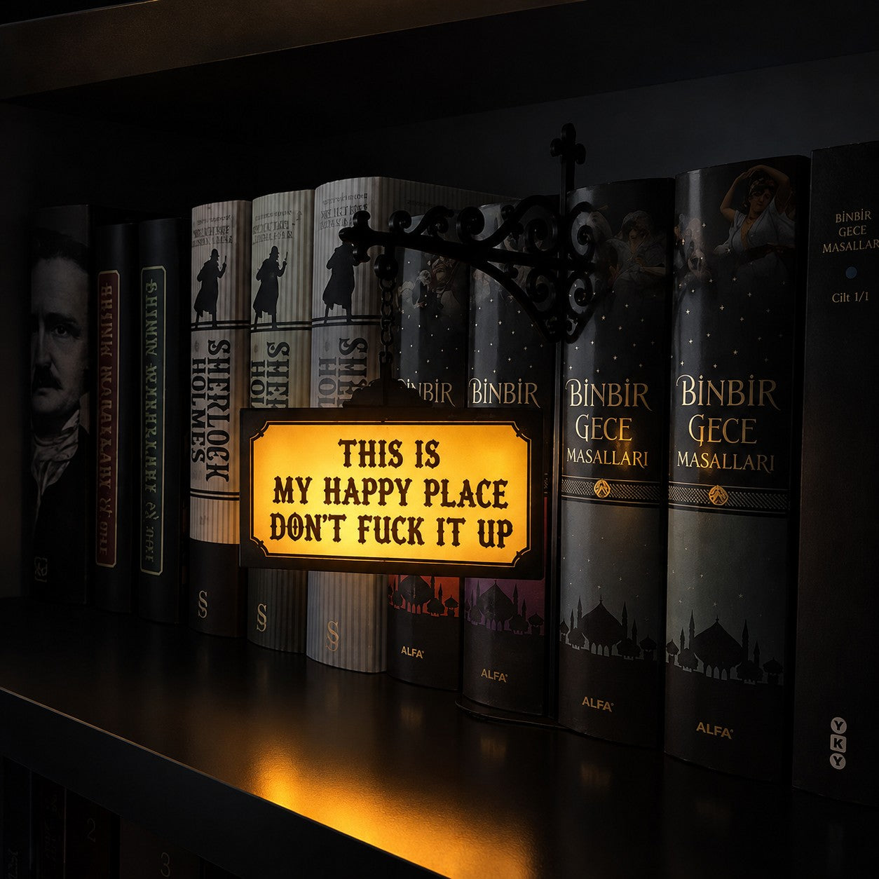 Library Lantern Decoration Bookshelf Lighting