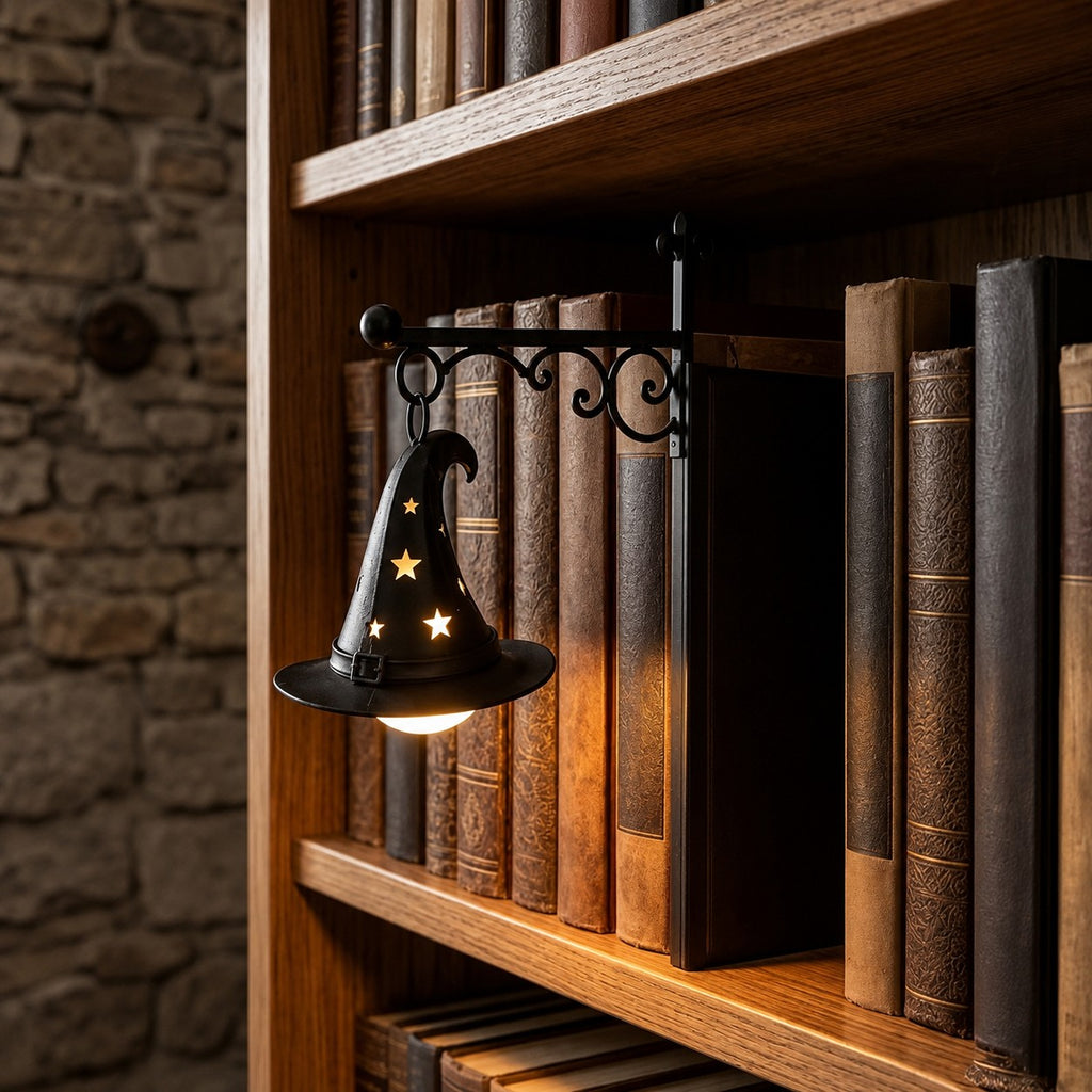 Library bookshelf lighting fixture